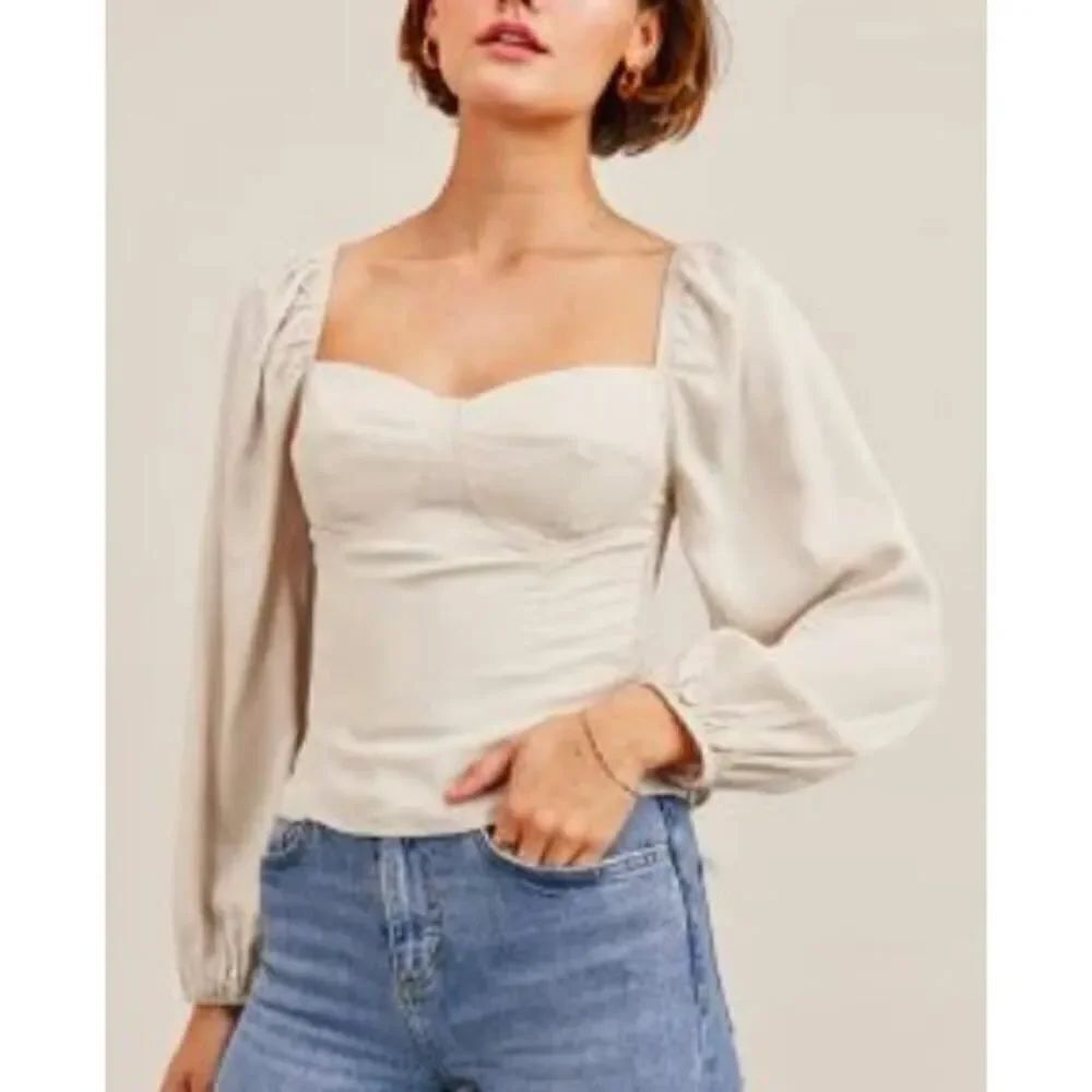 RESET Abby Top in Oat NWT Sz. S